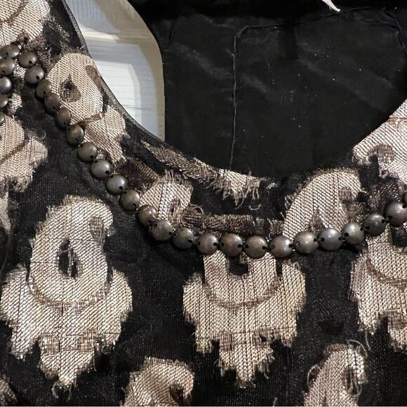 Free People Metallic Studded Party Dress Size 0 - Picture 5 of 11